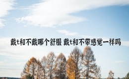 戴t和不戴哪個舒服 戴t和不帶感覺一樣嗎
