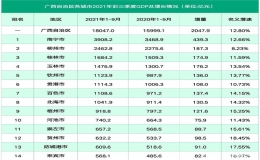 廣西省各市g(shù)dp排名(廣西gdp各市排名)