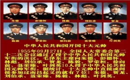 開國十大元帥十大將軍排名(級(jí)別、能力介紹完整版)